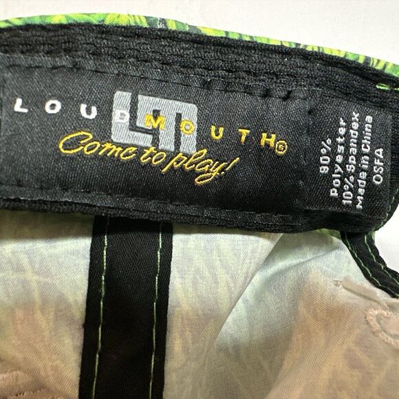 LOUDMOUTH Hat Golf Baseball Cap Allover Grass Print Mens Size OSFM - Picture 11 of 11